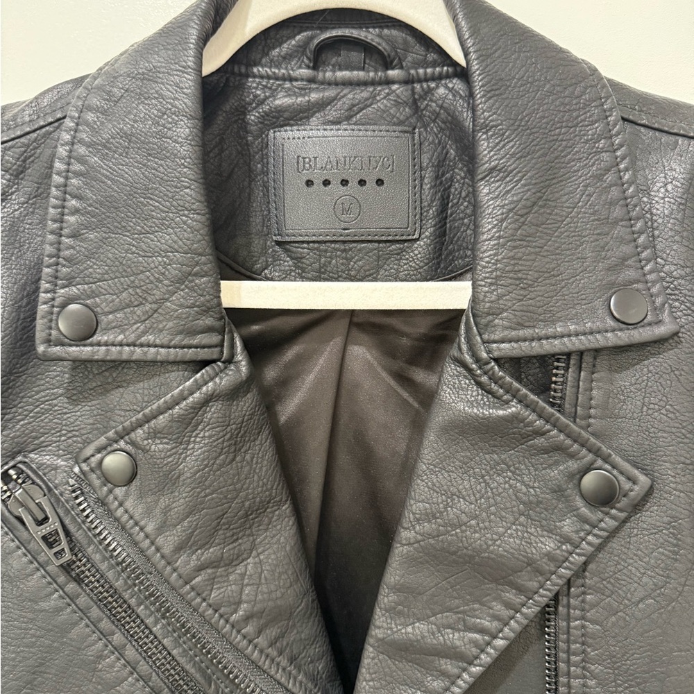 Black Moto Leather Jacket - Picture 2 of 3